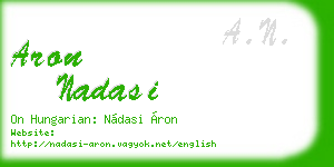 aron nadasi business card